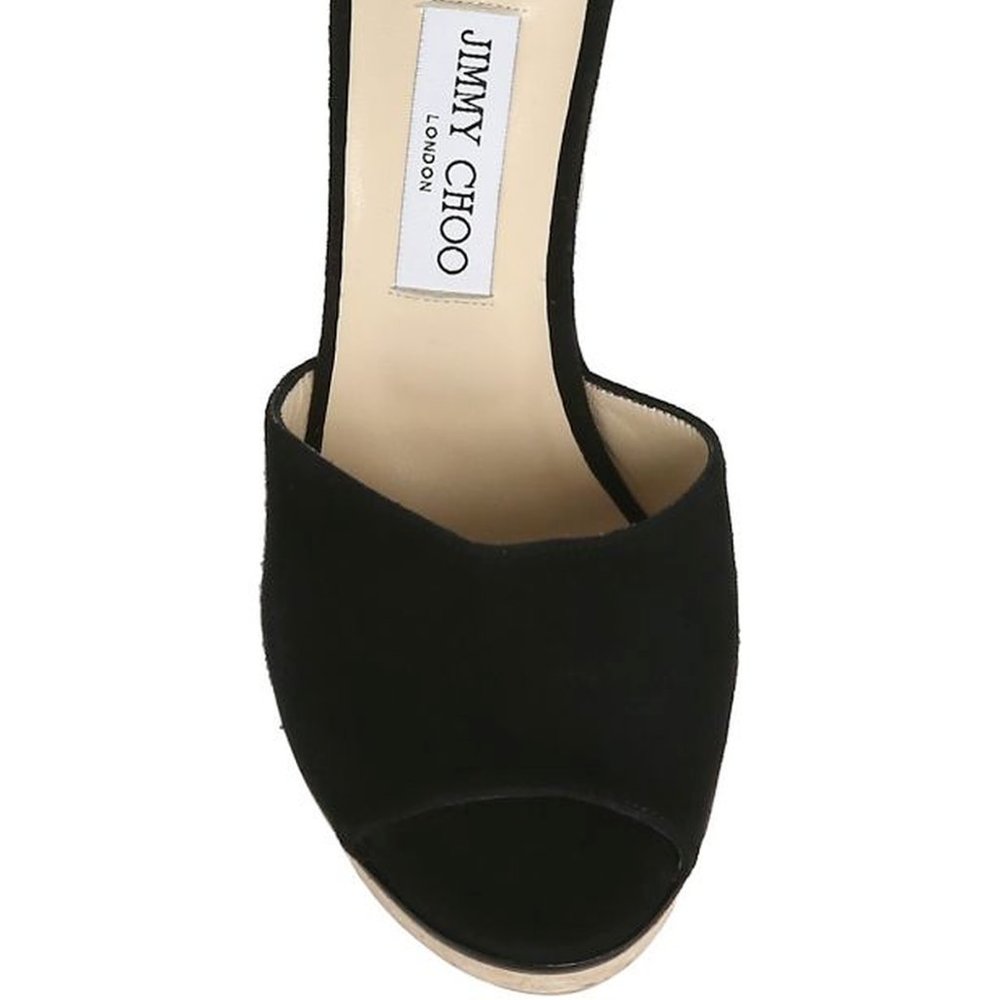 Jimmy Choo DeeDee Suede Platform Mules Sandals - Picture 5 of 5